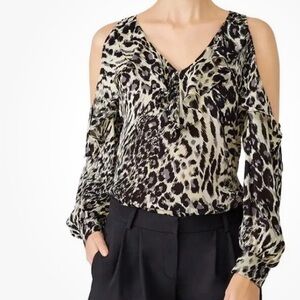 Parker NWT Roland blouse in lynx